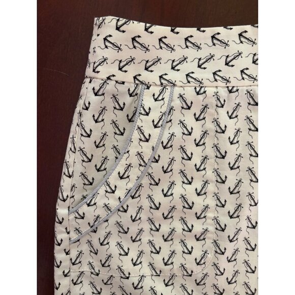 J. Crew Nautical Anchor Print Mini Skirt in White Size 8 Summer Resortwear - Picture 3 of 9